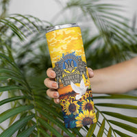 Glory to Ukraine Skinny Tumbler Sunflower Field Modern Art