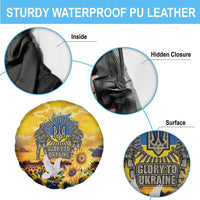 Glory to Ukraine Spare Tire Cover Sunflower Field Modern Art