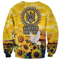 Glory to Ukraine Sweatshirt Sunflower Field Modern Art