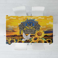 Glory to Ukraine Tablecloth Sunflower Field Modern Art