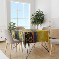 Glory to Ukraine Tablecloth Sunflower Field Modern Art