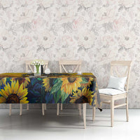 Glory to Ukraine Tablecloth Sunflower Field Modern Art