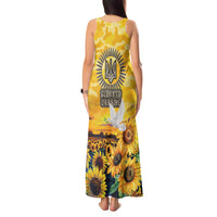 Glory to Ukraine Tank Maxi Dress Sunflower Field Modern Art