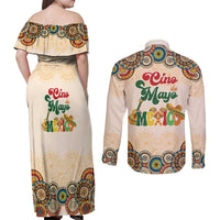 Mamacita Cinco De Mayo Spirit Couples Matching Off Shoulder Maxi Dress and Long Sleeve Button Shirt