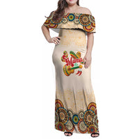 Mamacita Cinco De Mayo Spirit Family Matching Off Shoulder Maxi Dress and Hawaiian Shirt