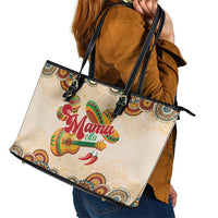 Mamacita Cinco De Mayo Spirit Leather Tote Bag