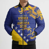 Custom Bosnia Football Dream 2026 Bomber Puffer Jacket Take Me To America