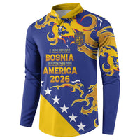 Custom Bosnia Football Dream 2026 Button Sweatshirt Take Me To America