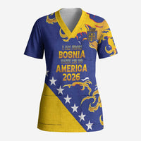 Custom Bosnia Football Dream 2026 Scrub Top Take Me To America