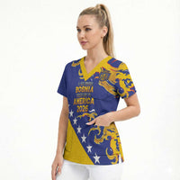 Custom Bosnia Football Dream 2026 Scrub Top Take Me To America