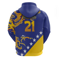 Custom Bosnia Football Dream 2026 Zip Hoodie Take Me To America