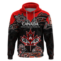 Canada National Aboriginal Day Hoodie Indigenous Art Stylization - Wonder Print Shop
