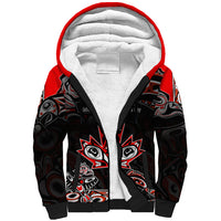 Canada National Aboriginal Day Sherpa Hoodie Indigenous Art Stylization - Wonder Print Shop