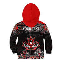Custom Canada National Aboriginal Day Kid Hoodie Indigenous Art Stylization - Wonder Print Shop