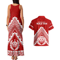 Tonga Rugby Couples Matching Tank Maxi Dress And Hawaiian Shirt Proud Tongan Ngatu Kupesi World Cup 2023 No1 LT9 - Wonder Print Shop