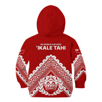 Tonga Rugby Kid Hoodie Proud Tongan Ngatu Kupesi World Cup 2023 No1 - Wonder Print Shop