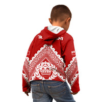 Tonga Rugby Kid Hoodie Proud Tongan Ngatu Kupesi World Cup 2023 No1 - Wonder Print Shop