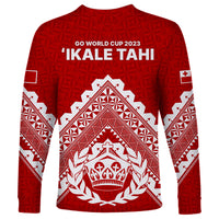 Tonga Rugby Long Sleeve Shirt Proud Tongan Ngatu Kupesi World Cup 2023 No1 - Wonder Print Shop