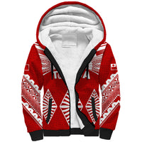 Tonga Rugby Sherpa Hoodie Proud Tongan Ngatu Kupesi World Cup 2023 No1 - Wonder Print Shop
