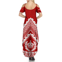 Tonga Rugby Summer Maxi Dress Proud Tongan Ngatu Kupesi World Cup 2023 No1 - Wonder Print Shop