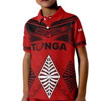 Tonga Rugby Kid Polo Shirt Proud Tongan Ngatu Kupesi World Cup 2023 No2 - Wonder Print Shop