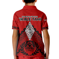 Tonga Rugby Kid Polo Shirt Proud Tongan Ngatu Kupesi World Cup 2023 No2 - Wonder Print Shop