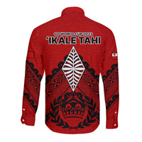 Tonga Rugby Long Sleeve Button Shirt Proud Tongan Ngatu Kupesi World Cup 2023 No2 - Wonder Print Shop