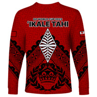 Tonga Rugby Long Sleeve Shirt Proud Tongan Ngatu Kupesi World Cup 2023 No2 - Wonder Print Shop