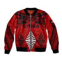 Tonga Rugby Sleeve Zip Bomber Jacket Proud Tongan Ngatu Kupesi World Cup 2023 No2 - Wonder Print Shop