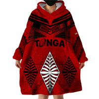 Tonga Rugby Wearable Blanket Hoodie Proud Tongan Ngatu Kupesi World Cup 2023 No2 - Wonder Print Shop