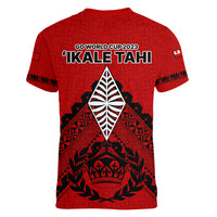 Tonga Rugby Women V Neck T Shirt Proud Tongan Ngatu Kupesi World Cup 2023 No2 - Wonder Print Shop