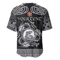 Personalized Carmarthenshire Sir Gaerfyrddin Baseball Jersey Black Deer Stag Celtic-inspired - Wonder Print Shop