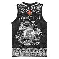 Personalized Carmarthenshire Sir Gaerfyrddin Basketball Jersey Black Deer Stag Celtic-inspired - Wonder Print Shop