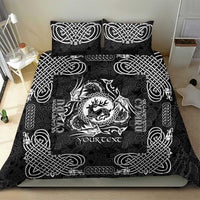 Personalized Carmarthenshire Sir Gaerfyrddin Bedding Set Black Deer Stag Celtic-inspired - Wonder Print Shop