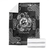 Personalized Carmarthenshire Sir Gaerfyrddin Blanket Black Deer Stag Celtic-inspired - Wonder Print Shop