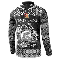 Personalized Carmarthenshire Sir Gaerfyrddin Button Sweatshirt Black Deer Stag Celtic-inspired - Wonder Print Shop