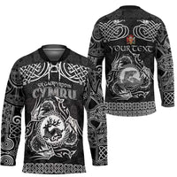 Personalized Carmarthenshire Sir Gaerfyrddin Hockey Jersey Black Deer Stag Celtic-inspired - Wonder Print Shop