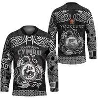 Personalized Carmarthenshire Sir Gaerfyrddin Hockey Jersey Black Deer Stag Celtic-inspired - Wonder Print Shop