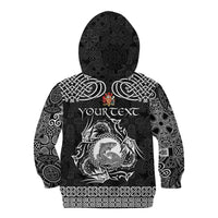 Personalized Carmarthenshire Sir Gaerfyrddin Kid Hoodie Black Deer Stag Celtic-inspired - Wonder Print Shop