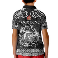 Personalized Carmarthenshire Sir Gaerfyrddin Kid Polo Shirt Black Deer Stag Celtic-inspired - Wonder Print Shop