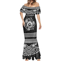 Personalized Carmarthenshire Sir Gaerfyrddin Mermaid Dress Black Deer Stag Celtic-inspired - Wonder Print Shop