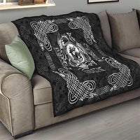 Personalized Carmarthenshire Sir Gaerfyrddin Quilt Black Deer Stag Celtic-inspired - Wonder Print Shop