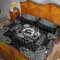 Personalized Carmarthenshire Sir Gaerfyrddin Quilt Bed Set Black Deer Stag Celtic-inspired - Wonder Print Shop