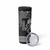 Personalized Carmarthenshire Sir Gaerfyrddin Skinny Tumbler Black Deer Stag Celtic-inspired - Wonder Print Shop