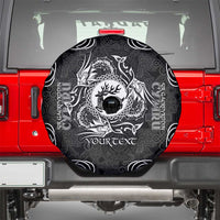 Personalized Carmarthenshire Sir Gaerfyrddin Spare Tire Cover Black Deer Stag Celtic-inspired - Wonder Print Shop