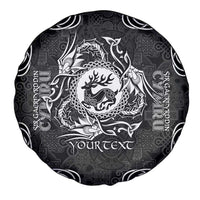 Personalized Carmarthenshire Sir Gaerfyrddin Spare Tire Cover Black Deer Stag Celtic-inspired - Wonder Print Shop