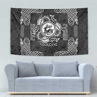 Personalized Carmarthenshire Sir Gaerfyrddin Tapestry Black Deer Stag Celtic-inspired - Wonder Print Shop