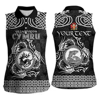Personalized Carmarthenshire Sir Gaerfyrddin Women Sleeveless Polo Shirt Black Deer Stag Celtic-inspired - Wonder Print Shop