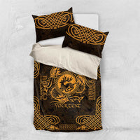 Personalized Carmarthenshire Sir Gaerfyrddin Bedding Set Gold Deer Stag Celtic-inspired - Wonder Print Shop