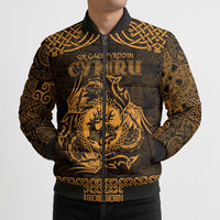 Personalized Carmarthenshire Sir Gaerfyrddin Bomber Puffer Jacket Gold Deer Stag Celtic-inspired - Wonder Print Shop